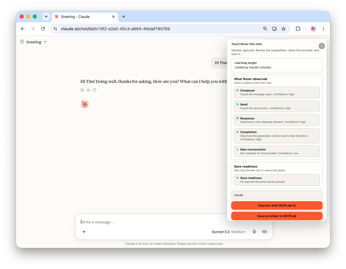 5. Validate and Save the Provider